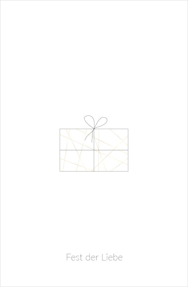 Traditionelle Weihnachtskarte Mit Goldfolie – „Frieden, Hoffnung, Liebe“, Inkl. Umschlag, 121 X 184 Mm