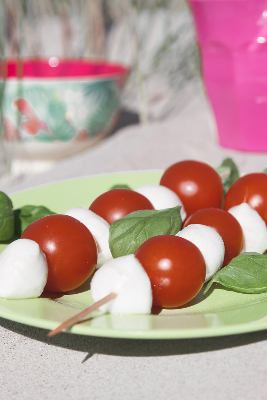 Tomate Mozarella am Spieß